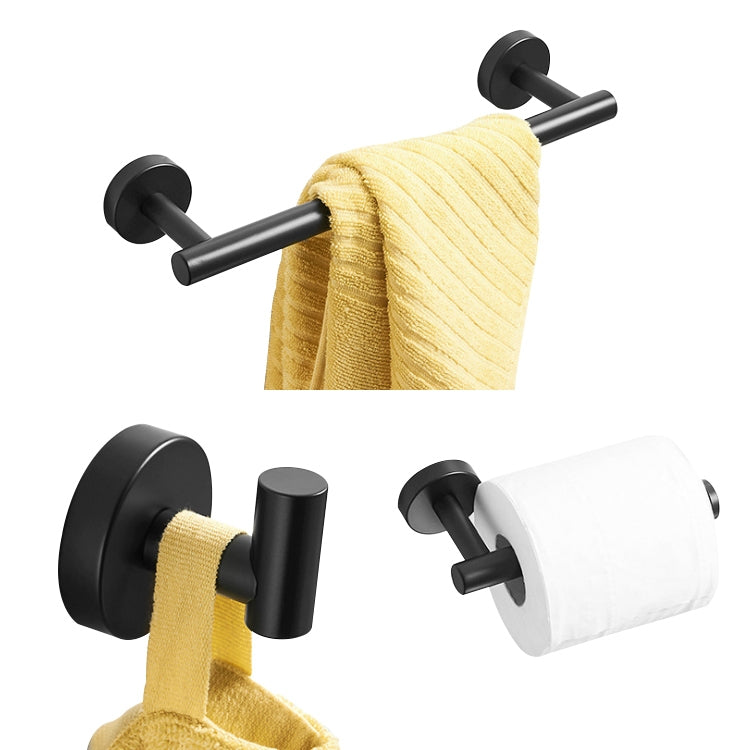 3 in 1 portasciugamani in acciaio inossidabile opaco 304 portasciugamani in carta gancio accessori da bagno set doccia da bagno, Silver, Gold, Black
