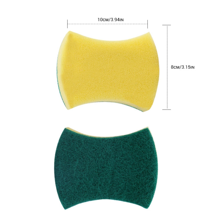 10 pezzi di spugna magica per pulire la cucina, pulire il panno abrasivo per lavare i piatti, strumenti per la pulizia della cucina, 10x8x3cm, Waist Shape, 10x8x3cm, Square
