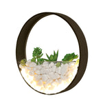 Soggiorno sfondo parete camera da letto comodino rotondo succulente lampada da parete decorativa da giardino, 20 x 5 cm, 30 x 5 cm