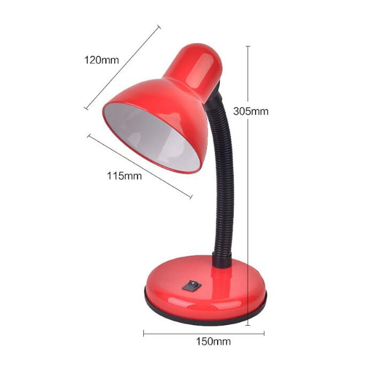 Lampada da scrivania a LED in ferro vintage Interruttore a pulsante Protezione per gli occhi Lampade da tavolo a luce led da lettura