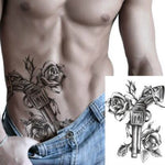 2 adesivi per tatuaggi usa e getta per braccio alla moda