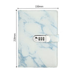 Blocco note A5 con blocco password e copertina marmo