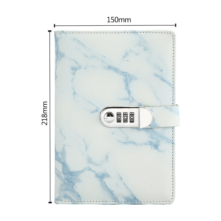 Blocco note A5 con blocco password e copertina marmo