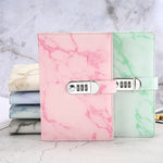 Blocco note A5 con blocco password e copertina marmo