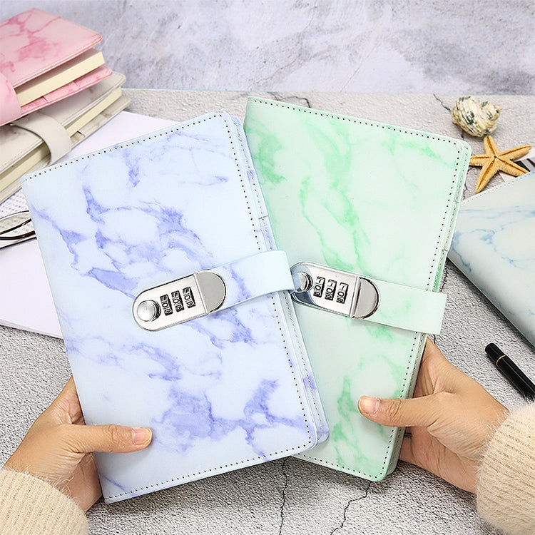 Blocco note A5 con blocco password e copertina marmo