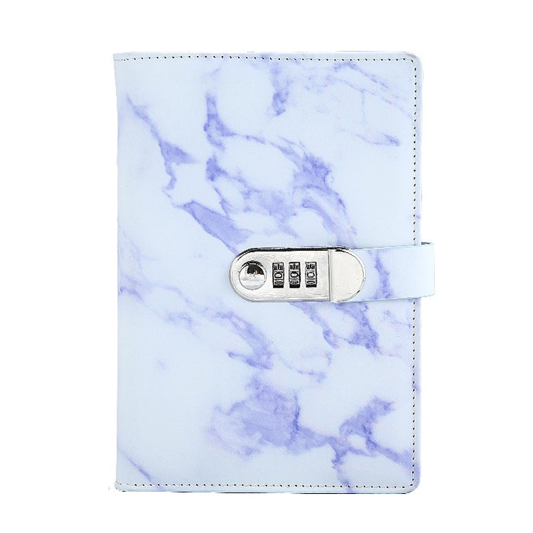 Blocco note per notebook multifunzionale con blocco password retrò con trama in marmo A5