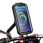 Supporto per telefono touch screen con scatola impermeabile per specchietto retrovisore per motocicletta Kewig, Small Rearview Mirror Installation, Large Rearview Mirror Installation