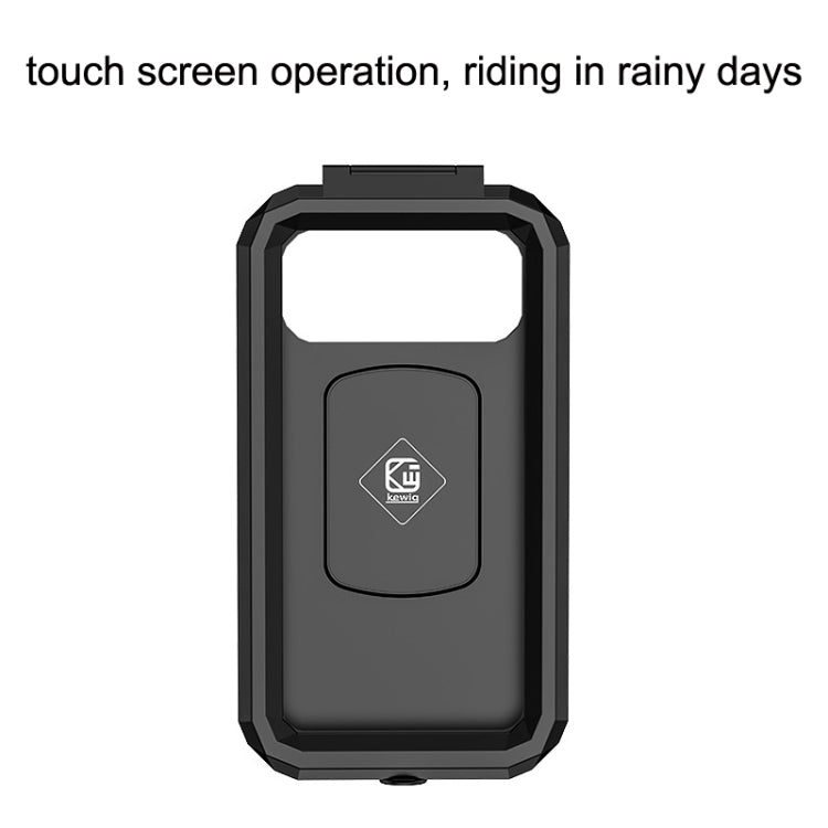 Supporto per telefono touch screen con scatola impermeabile per specchietto retrovisore per motocicletta Kewig, Small Rearview Mirror Installation, Large Rearview Mirror Installation