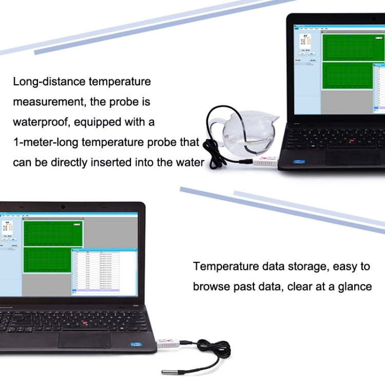 Termometro per monitoraggio acquario con sonda di temperatura impermeabile con sensore di temperatura USB, TEMPer1F, TEMPer2, TEMPerHUM