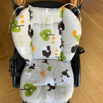 Cuscino per passeggino in cotone Cuscino per bambini universale antiurto spesso e caldo per sedia da pranzo in autunno e inverno, Blue Animal, Blue Bear, Pink Bear, Gray Sheep