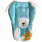 Cuscino per passeggino in cotone Cuscino per bambini universale antiurto spesso e caldo per sedia da pranzo in autunno e inverno, Blue Animal, Blue Bear, Pink Bear, Gray Sheep