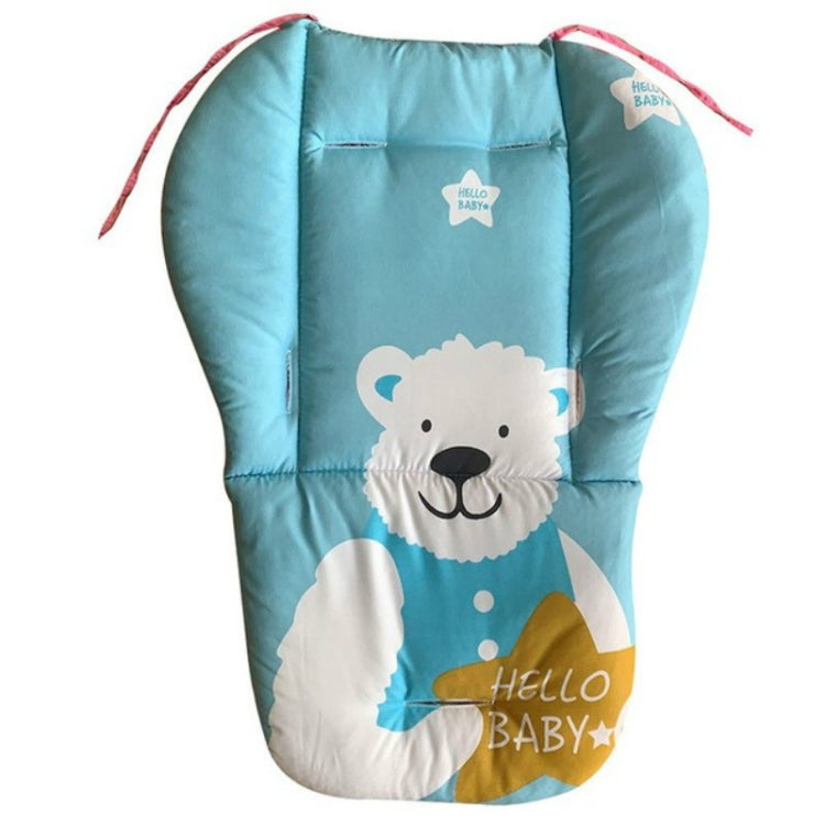 Cuscino per passeggino in cotone Cuscino per bambini universale antiurto spesso e caldo per sedia da pranzo in autunno e inverno, Blue Animal, Blue Bear, Pink Bear, Gray Sheep