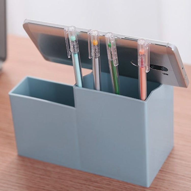 Portapenne creativo da tavolo multifunzionale in plastica per porta telefono