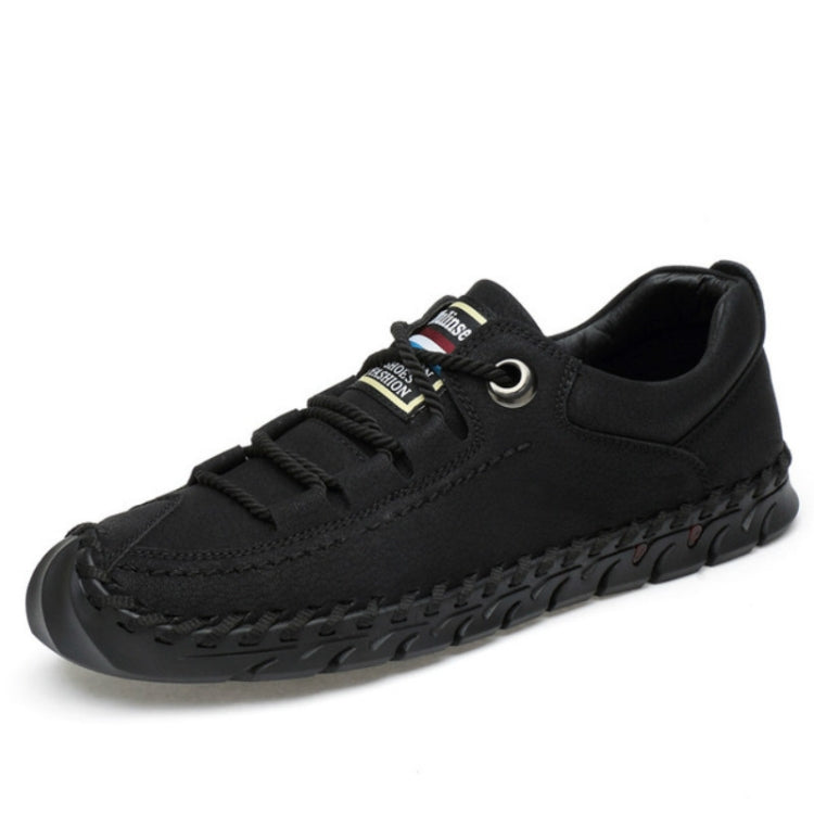 Scarpe casual da uomo in microfibra con suola in gomma