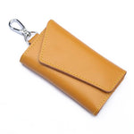 Borsa portachiavi multifunzionale in pelle con texture litchi