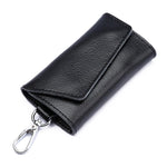Borsa portachiavi multifunzionale in pelle con texture litchi