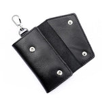 Borsa portachiavi multifunzionale in pelle con texture litchi
