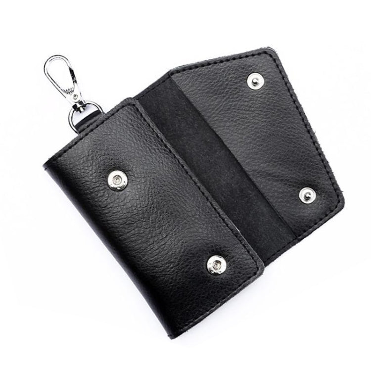Borsa portachiavi multifunzionale in pelle con texture litchi