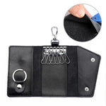 Borsa portachiavi multifunzionale in pelle con texture litchi