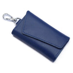 Borsa portachiavi multifunzionale in pelle con texture litchi