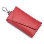 Borsa portachiavi multifunzionale in pelle con texture litchi