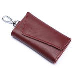 Borsa portachiavi multifunzionale in pelle con texture litchi