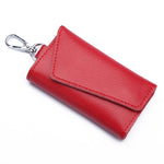 Borsa portachiavi multifunzionale in pelle con texture litchi