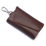 Borsa portachiavi multifunzionale in pelle con texture litchi