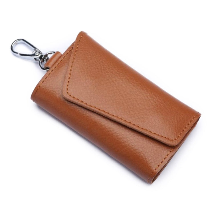 Borsa portachiavi multifunzionale in pelle con texture litchi