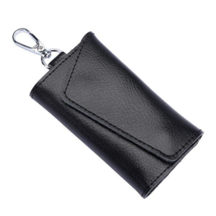 Borsa portachiavi multifunzionale in pelle con texture litchi