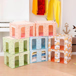 Scatola portaoggetti pieghevole in tessuto non tessuto con cerniera Scatola portaoggetti a prova di umidità, 44L 50x40x22cm, 55L 50x40x28cm, 66L 50x40x33cm