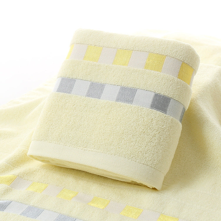 Asciugamano da bagno quadrato in cotone tinta unita Asciugamano da bagno ricamato con protezione ambientale naturale Asciugamano per la casa