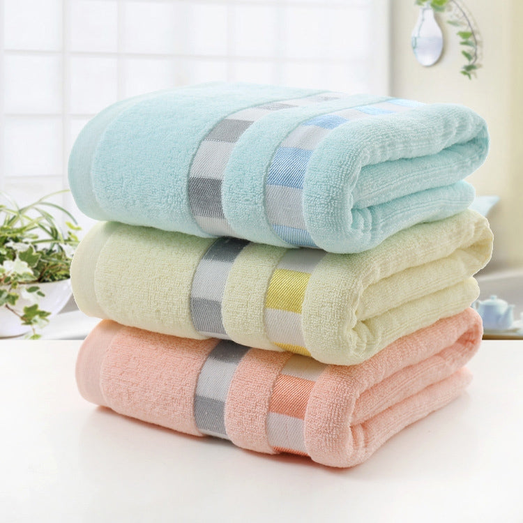 Asciugamano da bagno quadrato in cotone tinta unita Asciugamano da bagno ricamato con protezione ambientale naturale Asciugamano per la casa