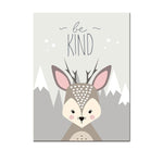 Poster con animali Pittura Cartoon Nursery Wall PictureDecorazione della stanza dei bambini senza cornice, 13x18cm, 15x20cm, 20x25cm, 21x30cm, 30x40cm, 40x50cm
