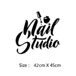 Adesivi intagliati in PVC per finestre Nail Studio, Nail Studio Window