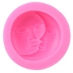 2 pezzi fai da te torta al cioccolato budino decorazione strumento viso modello in silicone stampo da forno, Face licone Model