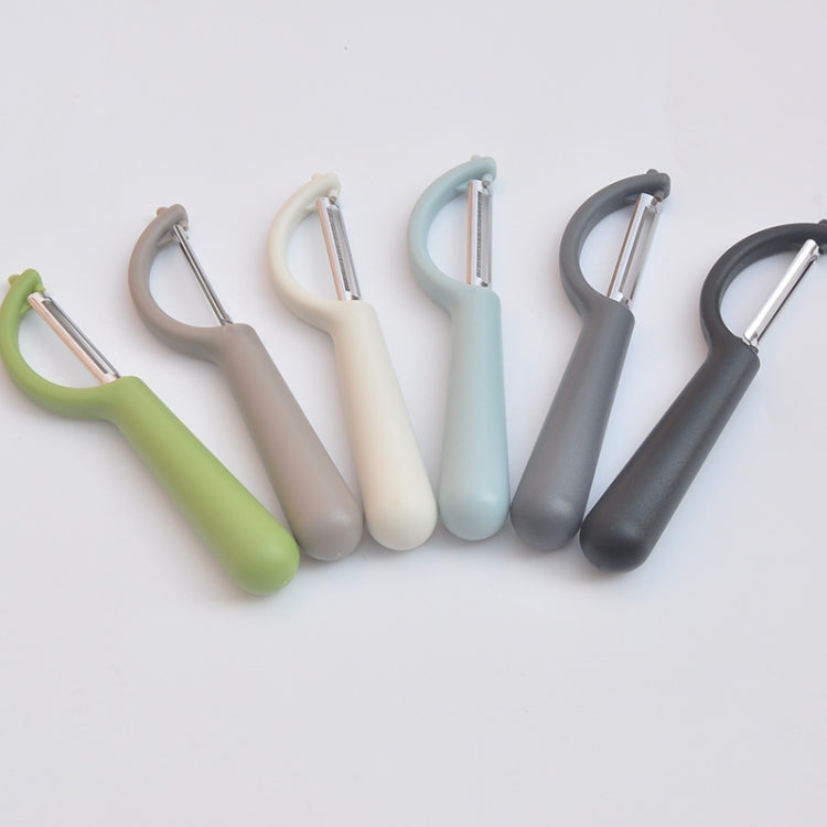 4 pezzi venduti Aereo da frutta per pelapatate con manico rotondo in acciaio inossidabile, raschietto per canna da zucchero, 4 PCS Apple Peeler Knife (Dark Gery), 4 PCS Apple Peeler Knife (Green), 4 PCS Apple Peeler Knife (White)                       ...