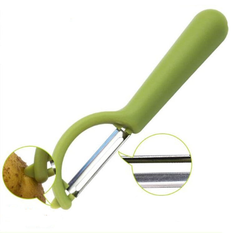 4 pezzi venduti Aereo da frutta per pelapatate con manico rotondo in acciaio inossidabile, raschietto per canna da zucchero, 4 PCS Apple Peeler Knife (Dark Gery), 4 PCS Apple Peeler Knife (Green), 4 PCS Apple Peeler Knife (White)                       ...