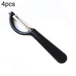 4 pezzi venduti Aereo da frutta per pelapatate con manico rotondo in acciaio inossidabile, raschietto per canna da zucchero, 4 PCS Apple Peeler Knife (Dark Gery), 4 PCS Apple Peeler Knife (Green), 4 PCS Apple Peeler Knife (White)                       ...