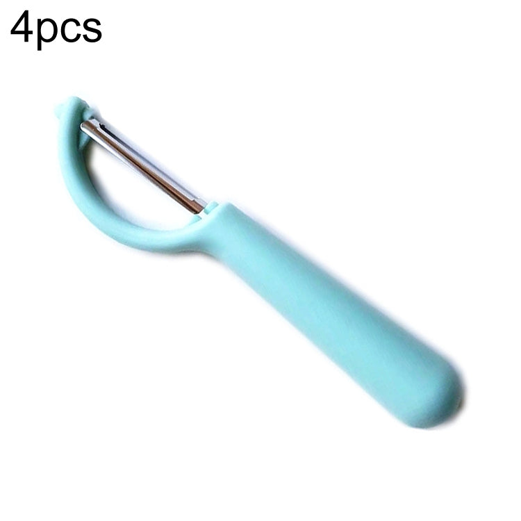 4 pezzi venduti Aereo da frutta per pelapatate con manico rotondo in acciaio inossidabile, raschietto per canna da zucchero, 4 PCS Apple Peeler Knife (Dark Gery), 4 PCS Apple Peeler Knife (Green), 4 PCS Apple Peeler Knife (White)                       ...