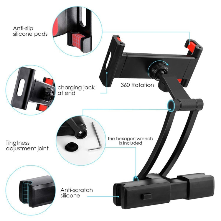 Supporto universale per auto con staffa di supporto per rotazione a 360 gradi