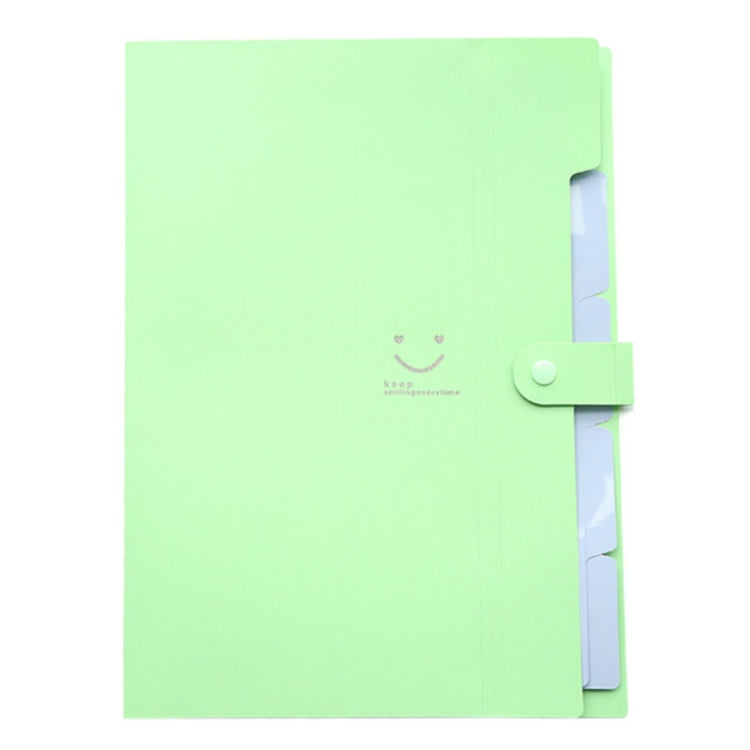 Cartella portadocumenti multistrato con volto sorridente color caramello Cartella in plastica per libri informativi