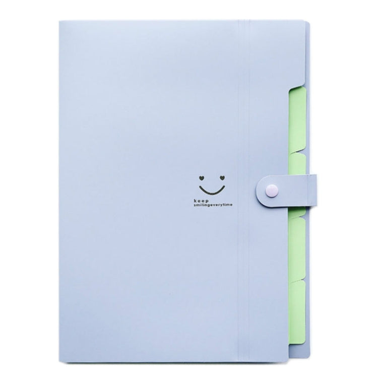 Cartella portadocumenti multistrato con volto sorridente color caramello Cartella in plastica per libri informativi