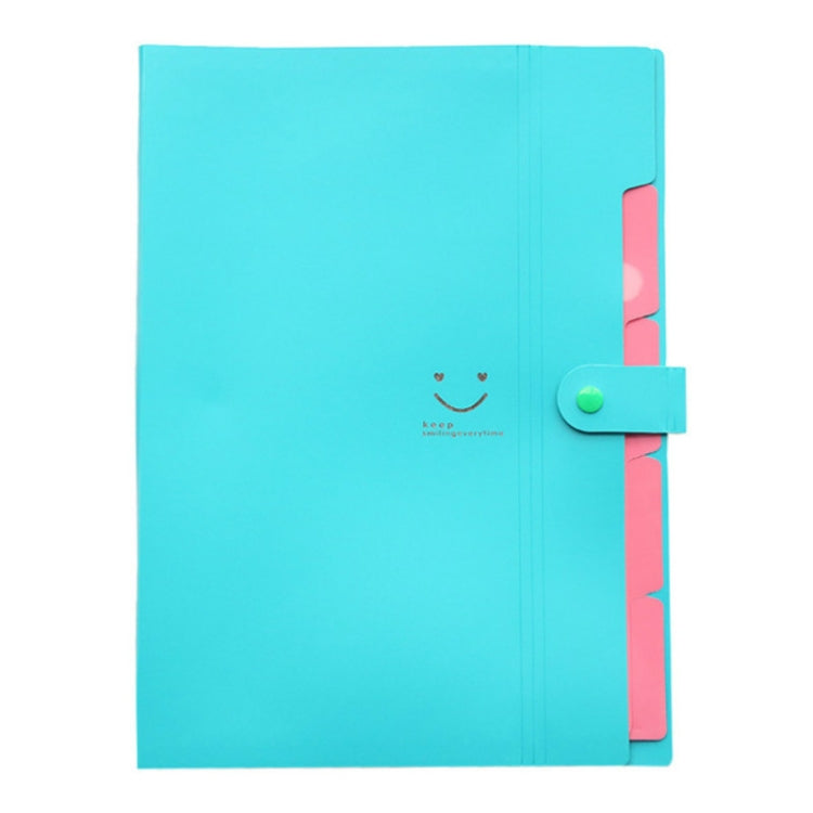 Cartella portadocumenti multistrato con volto sorridente color caramello Cartella in plastica per libri informativi