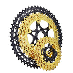 Volano a cassetta leggero per mountain bike diviso VG Sports, 9 Speed 42T (Gold), 10 Speed 42T (Gold), 10 Speed 50T (Gold), 11 Speed 50T (Gold), 11 Speed 52T (Gold), 12 Speed 50T (Gold), 12 Speed 52T (Gold)