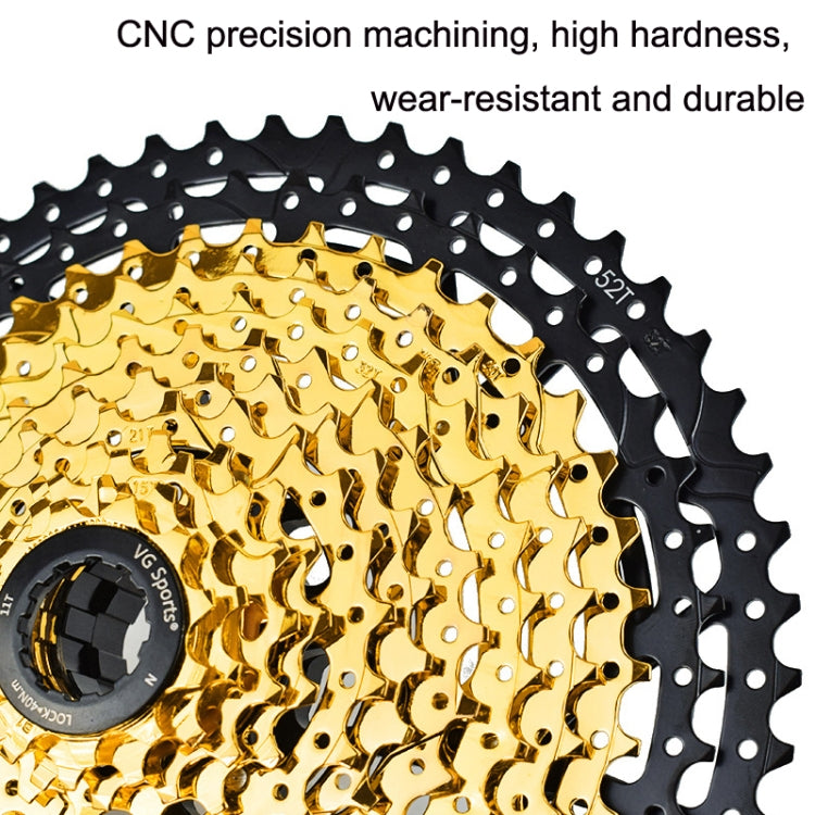 Volano a cassetta leggero per mountain bike diviso VG Sports, 9 Speed 42T (Gold), 10 Speed 42T (Gold), 10 Speed 50T (Gold), 11 Speed 50T (Gold), 11 Speed 52T (Gold), 12 Speed 50T (Gold), 12 Speed 52T (Gold)