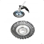 Vassoio per diserbo con testa in filo d'acciaio con ruota per erba attorcigliata per tosaerba, 6 Inches, 8 Inches
