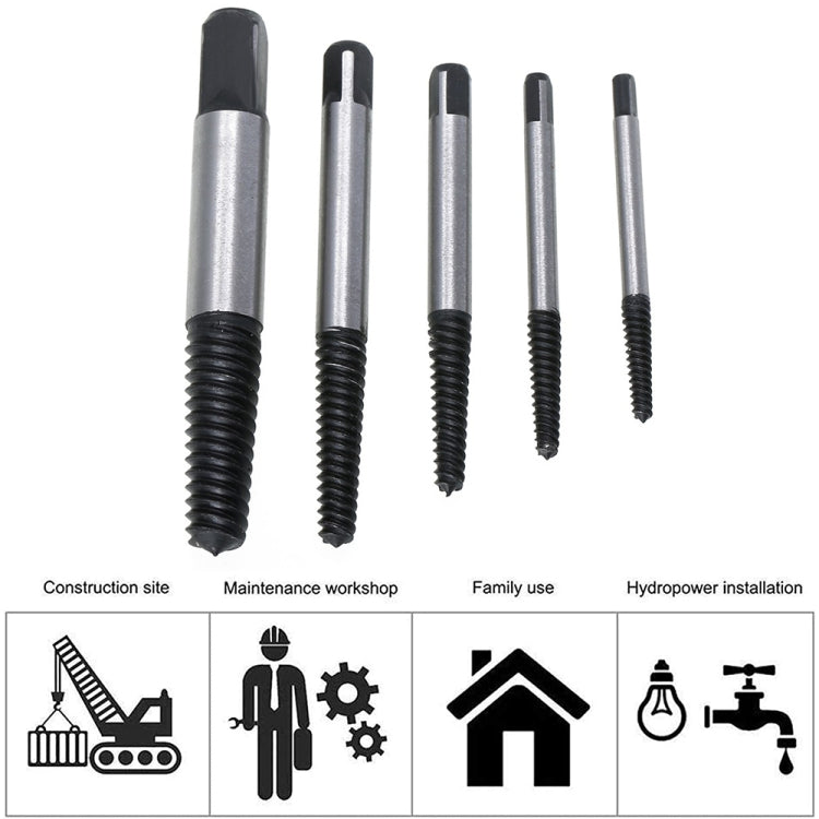 Estrattore per vite del chiodo rotto con filo rotto, 5-piece Set, 6-piece Set