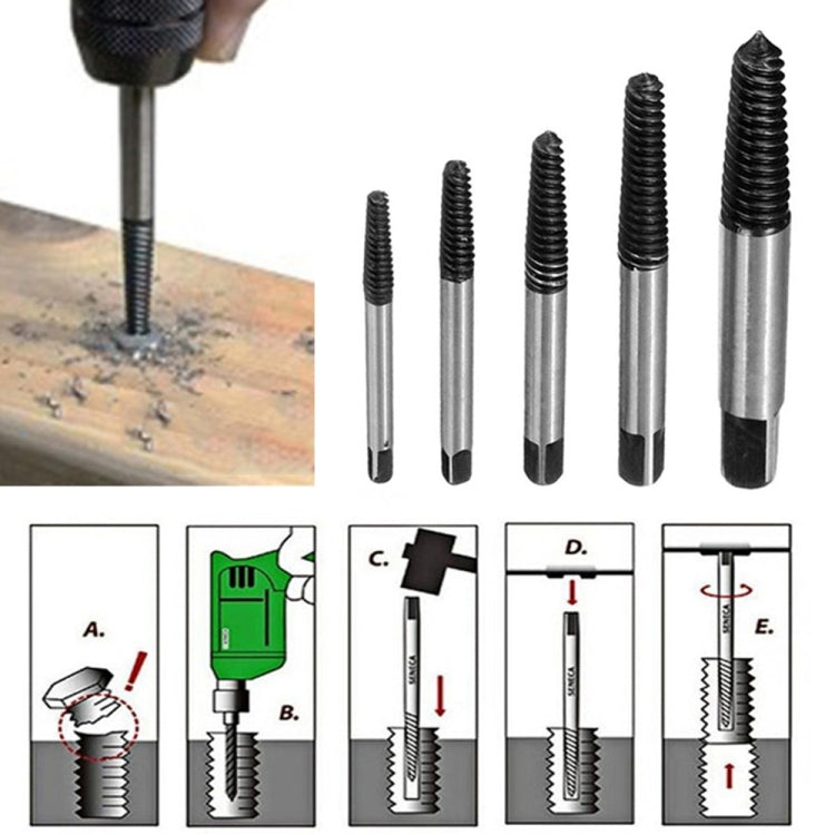 Estrattore per vite del chiodo rotto con filo rotto, 5-piece Set, 6-piece Set
