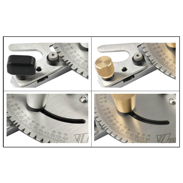 Strumento di misurazione per sega da tavolo per legno, righello scorrevole per spintore per la lavorazione del legno, Single Tenon, Aluminum Handle, Copper Handle, Aluminum Handle + Tenon, Aluminum Handle + Tenon + Limit, Copper Handle + Tenon + Limit ...